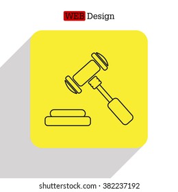 gavel line icon