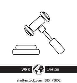 gavel line icon