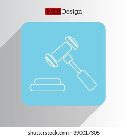 gavel line icon