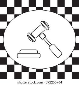 gavel line icon