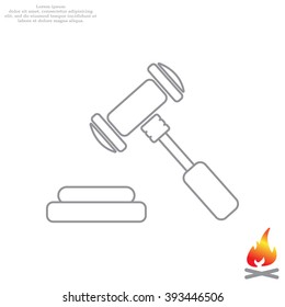 gavel line icon