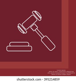 gavel line icon