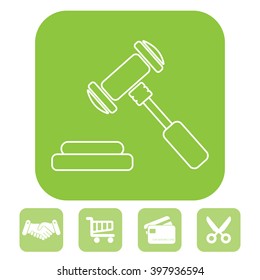 gavel line icon