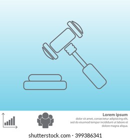 gavel line icon