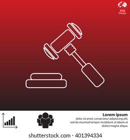 gavel line icon