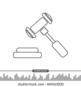 gavel line icon