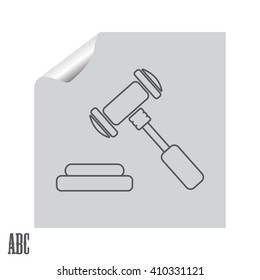 gavel line icon