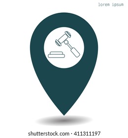 gavel line icon