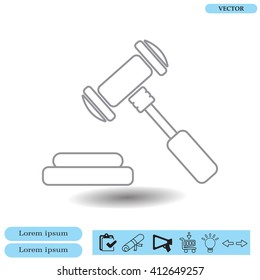 gavel line icon