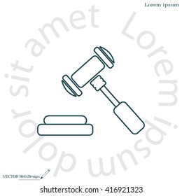 gavel line icon