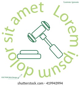 gavel line icon
