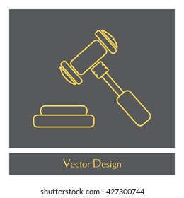 gavel line icon