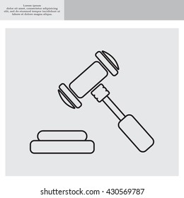 gavel line icon