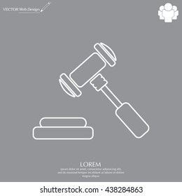 gavel line icon