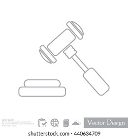 gavel line icon