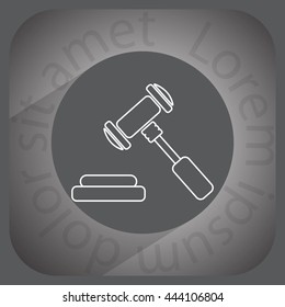 gavel line icon
