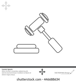 gavel line icon