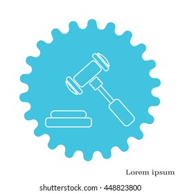 gavel line icon