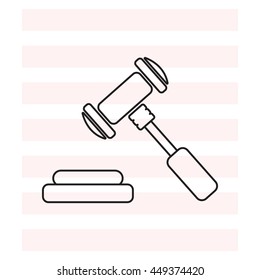 gavel line icon