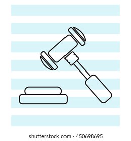 gavel line icon