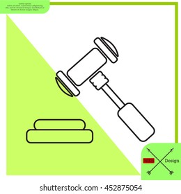 gavel line icon