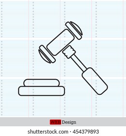 gavel line icon