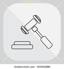 gavel line icon