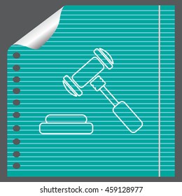 gavel line icon