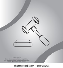 gavel line icon