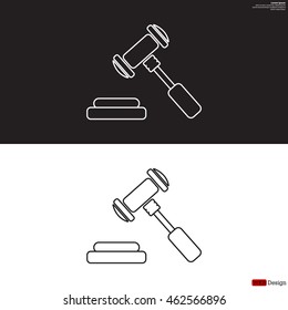 gavel line icon