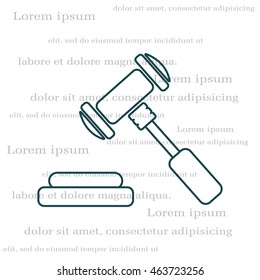 gavel line icon