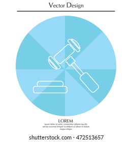 gavel line icon