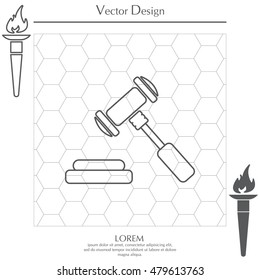 gavel line icon