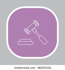 gavel line icon