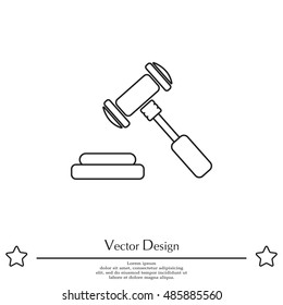 gavel line icon
