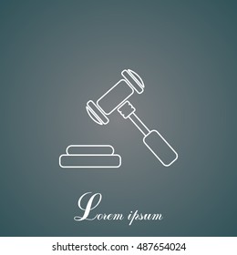 gavel line icon