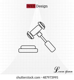 gavel line icon