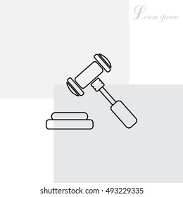 gavel line icon