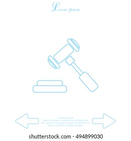 gavel line icon