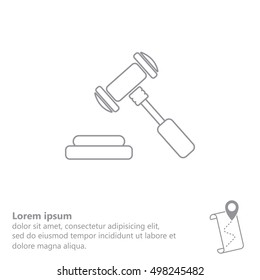 gavel line icon