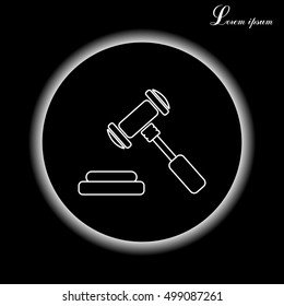 gavel line icon