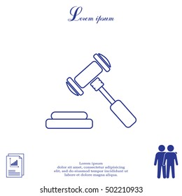 gavel line icon