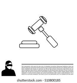 gavel line icon