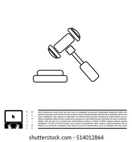 gavel line icon