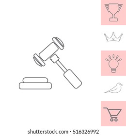 gavel line icon