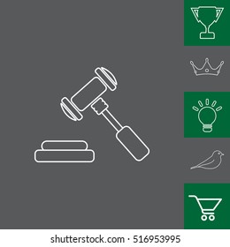 gavel line icon