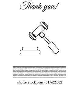 gavel line icon