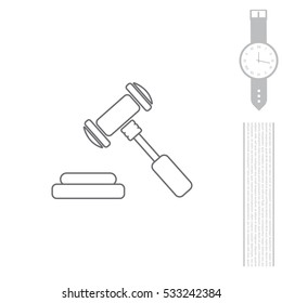 gavel line icon