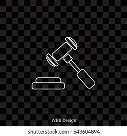 gavel line icon