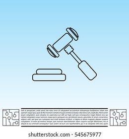 gavel line icon
